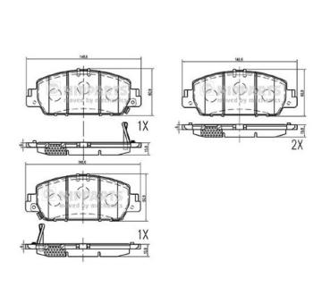 Sada brzdových destiček, kotoučová brzda NIPPARTS N3604074