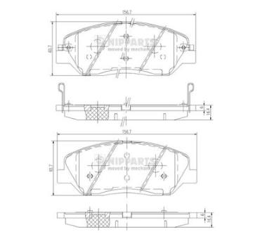 Sada brzdových destiček, kotoučová brzda NIPPARTS N3605051