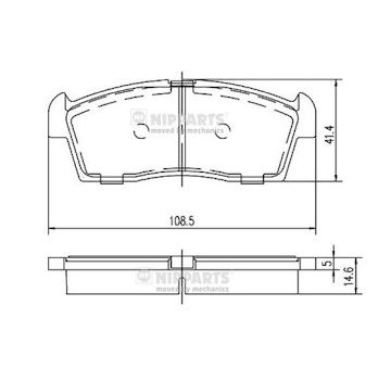 Sada brzdových destiček, kotoučová brzda NIPPARTS N3608032