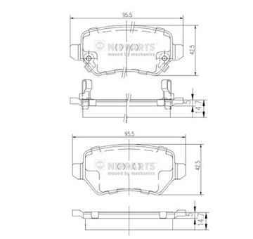 Sada brzdových destiček, kotoučová brzda NIPPARTS N3610310