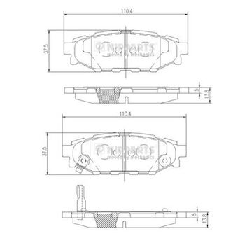 Sada brzdových destiček, kotoučová brzda NIPPARTS N3617004