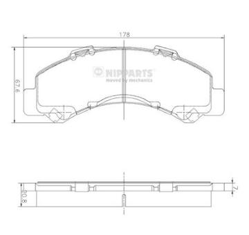 Sada brzdových destiček, kotoučová brzda NIPPARTS N3619003