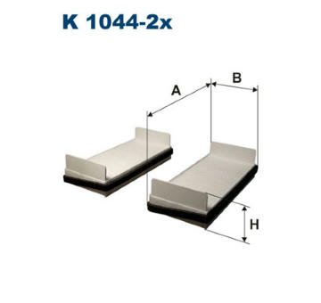 Filtr, vzduch v interiéru FILTRON K 1044-2x
