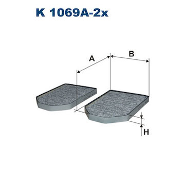 Filtr, vzduch v interiéru FILTRON K 1069A-2x