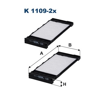 Filtr, vzduch v interiéru FILTRON K 1109-2x