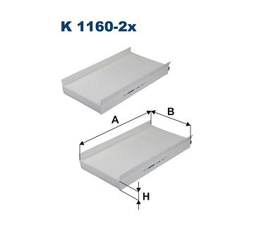 Filtr, vzduch v interiéru FILTRON K 1160-2x