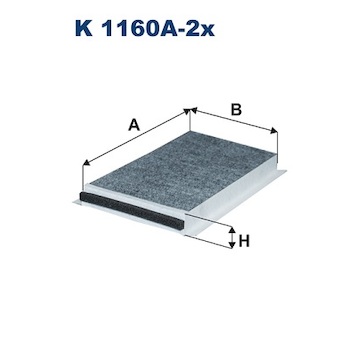 Filtr, vzduch v interiéru FILTRON K 1160A-2x