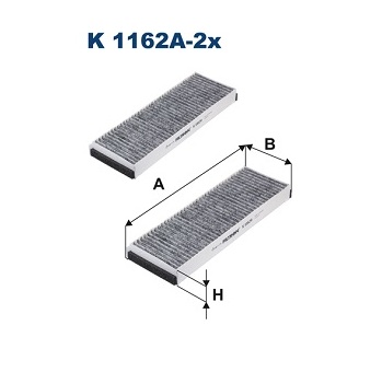 Filtr, vzduch v interiéru FILTRON K 1162A-2x