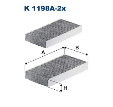 Filtr, vzduch v interiéru FILTRON K 1198A-2x