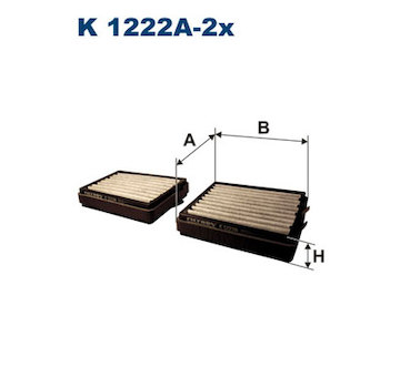 Filtr, vzduch v interiéru FILTRON K 1222A-2x