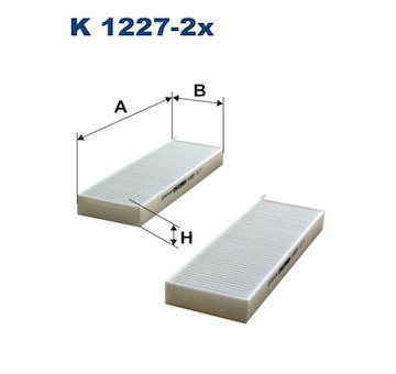 Filtr, vzduch v interiéru FILTRON K 1227-2x