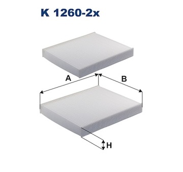 Filtr, vzduch v interiéru FILTRON K 1260-2x