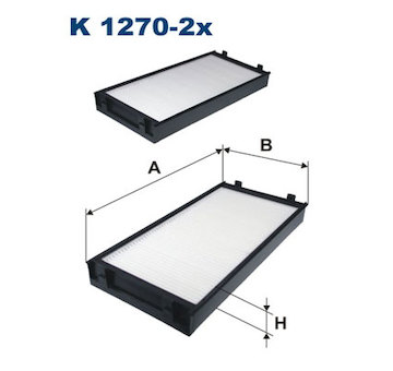 Filtr, vzduch v interiéru FILTRON K 1270-2x