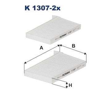 Filtr, vzduch v interiéru FILTRON K 1307-2x