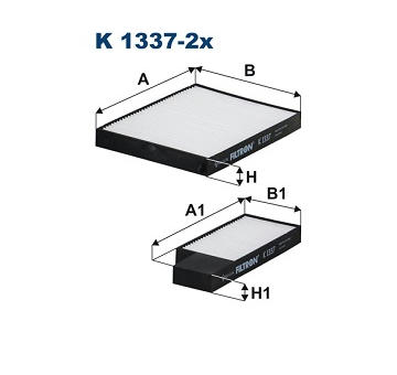 Filtr, vzduch v interiéru FILTRON K 1337-2x