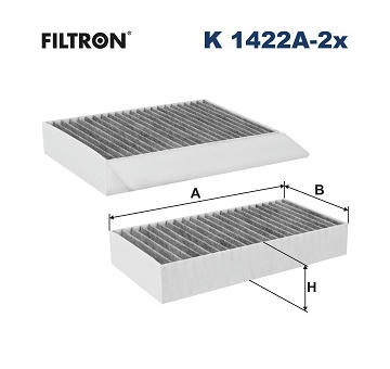 Filtr, vzduch v interiéru FILTRON K 1422A-2x