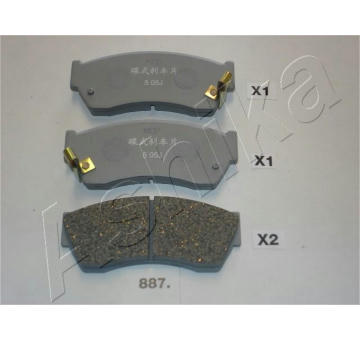 Sada brzdových destiček, kotoučová brzda ASHIKA 50-08-887