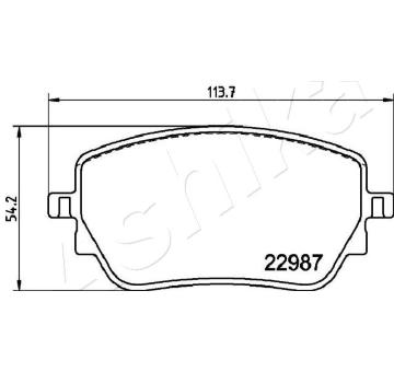 Sada brzdových destiček, kotoučová brzda ASHIKA 51-00-0534