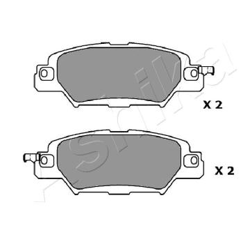 Sada brzdových destiček, kotoučová brzda ASHIKA 51-03-318
