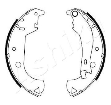 Sada brzdových čelistí ASHIKA 55-00-0206