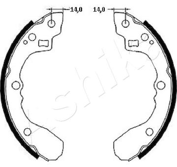 Sada brzdových čelistí ASHIKA 55-03-398