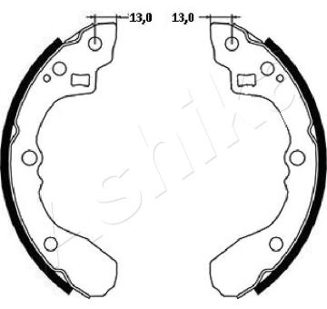 Sada brzdových čelistí ASHIKA 55-K0-012