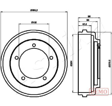 Brzdový buben ASHIKA 56-00-0316C