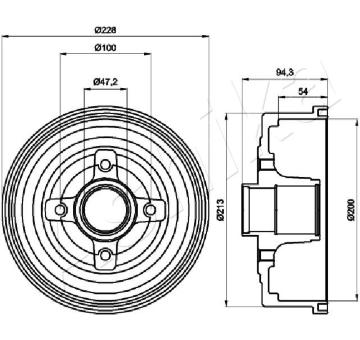 Brzdový buben ASHIKA 56-00-0412