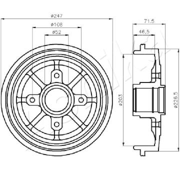 Brzdový buben ASHIKA 56-00-0610