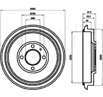 Brzdový buben ASHIKA 56-00-0907