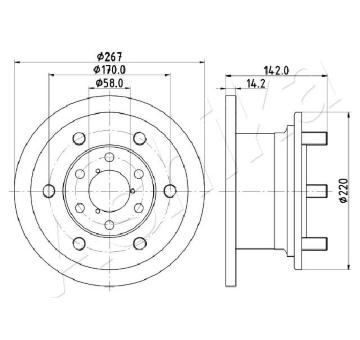 Brzdový kotouč ASHIKA 60-00-0254