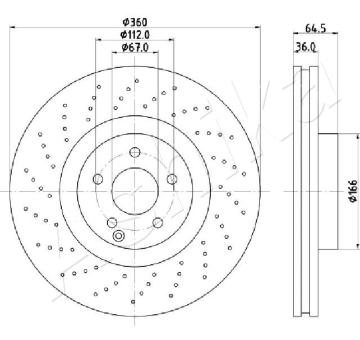 Brzdový kotouč ASHIKA 60-00-0527