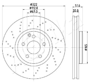 Brzdový kotouč ASHIKA 60-00-0528