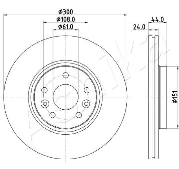 Brzdový kotouč ASHIKA 60-00-0706