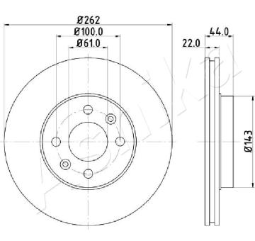 Brzdový kotouč ASHIKA 60-00-0709