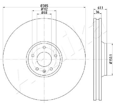 Brzdový kotouč ASHIKA 60-00-0928