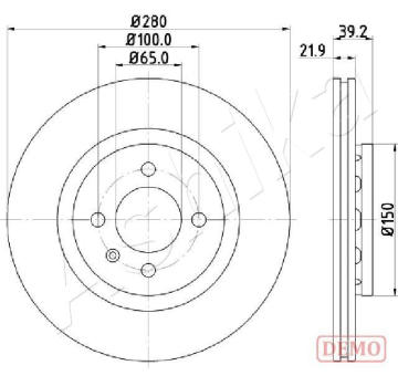 Brzdový kotouč ASHIKA 60-00-0940C