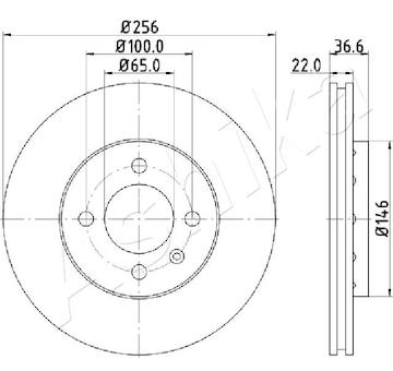 Brzdový kotouč ASHIKA 60-00-0943