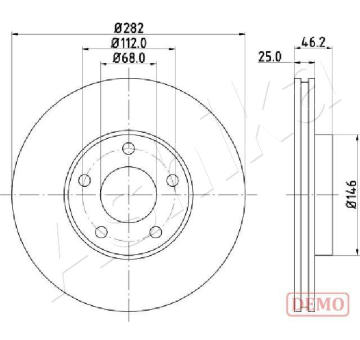 Brzdový kotouč ASHIKA 60-00-0955C