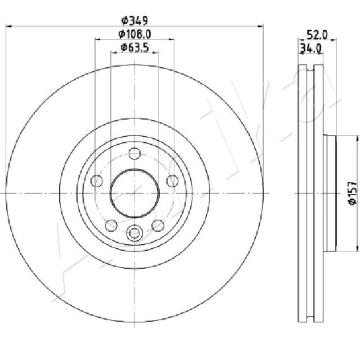 Brzdový kotouč ASHIKA 60-0L-L17