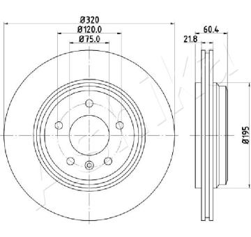 Brzdový kotouč ASHIKA 61-00-0110