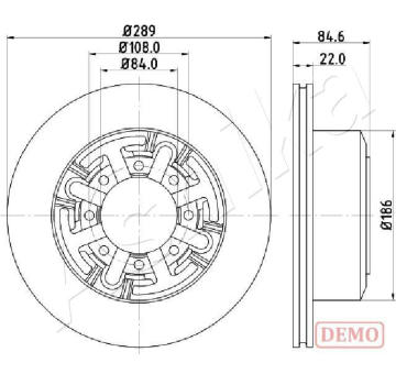 Brzdový kotouč ASHIKA 61-00-0222C