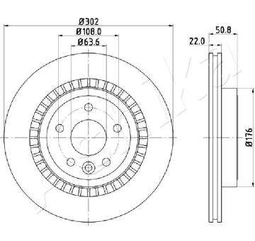 Brzdový kotouč ASHIKA 61-00-0325