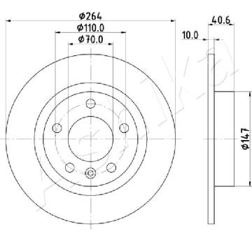 Brzdový kotouč ASHIKA 61-00-0400