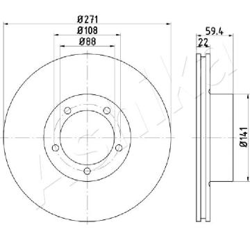 Brzdový kotouč ASHIKA 61-00-0401