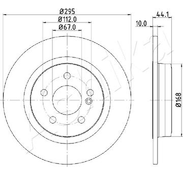 Brzdový kotouč ASHIKA 61-00-0503