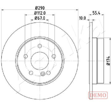 Brzdový kotouč ASHIKA 61-00-0507C