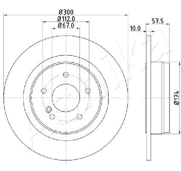 Brzdový kotouč ASHIKA 61-00-0509