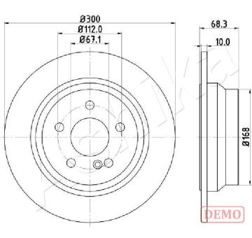 Brzdový kotúč ASHIKA 61-00-0513C