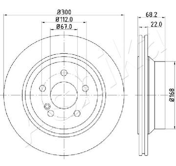 Brzdový kotouč ASHIKA 61-00-0514